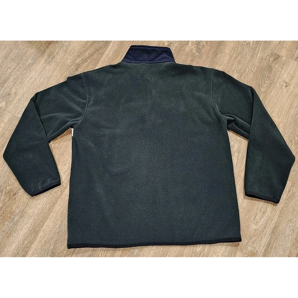 Vintage Tommy Hilfiger Jacket Men's Large Fleece Quarter‎ Zip Pullover Baggy Y2K